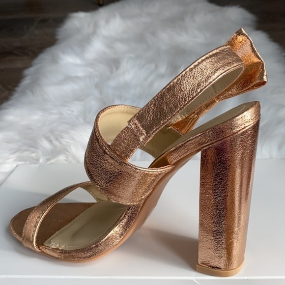 Missguided Rose Gold Open Toe Heels Sandals 7 6.5​​ - Picture 12 of 14